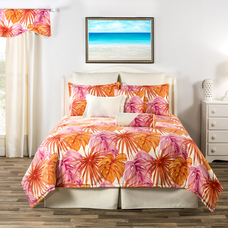 Floral Cotton Reversible Throw Pillow
