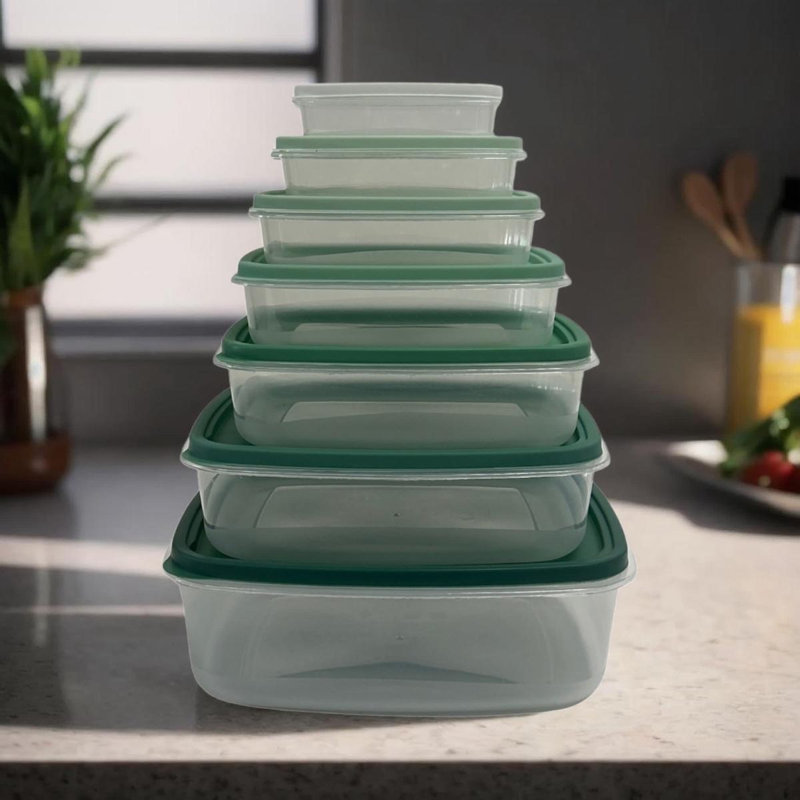 Ensemble de 7 contenants alimentaires Dammian, Vert
