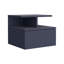 Table de chevet flottante bleu marine avec un tiroir et deux petites tablettes inférieures pour le rangement ou la décoration-253911548