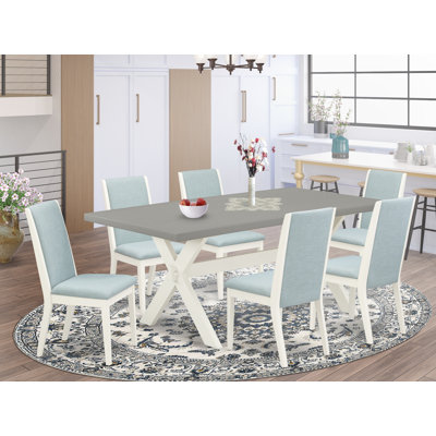 6 - Person Acacia Solid Wood Dining Set