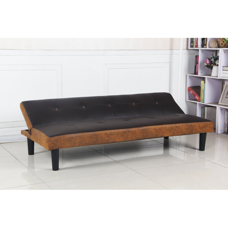 Canapé convertible en faux cuir Gremillion, Gris