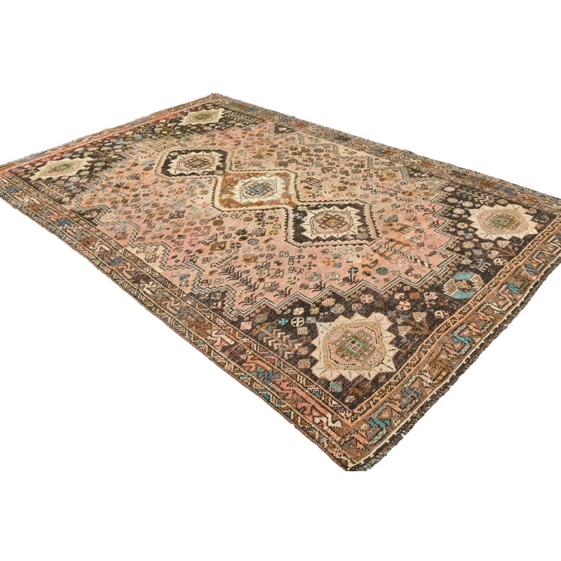 Tapis oriental antique délavé 5 x 8