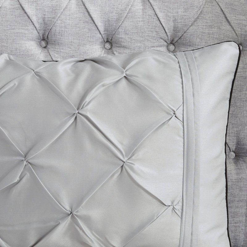   Édredon 7 pièces - Nuits douillettes élégantes, Édredon double et 6 pièces supplémentaires, Gris