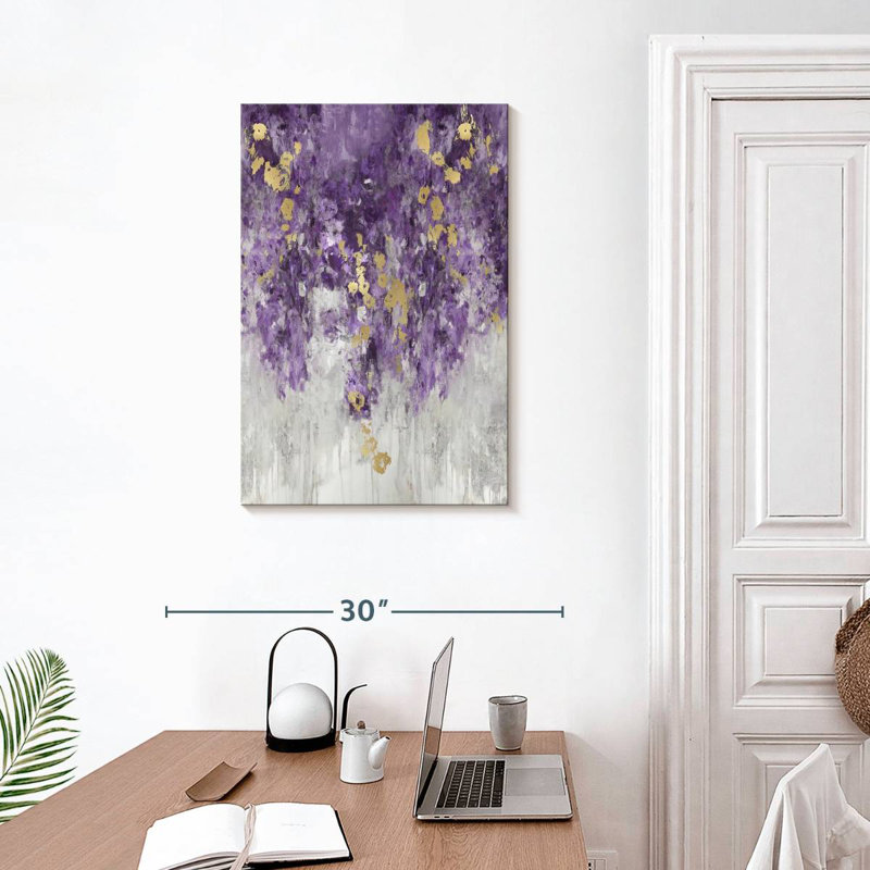 Avery Cascading Purple, 30" H x 20" W