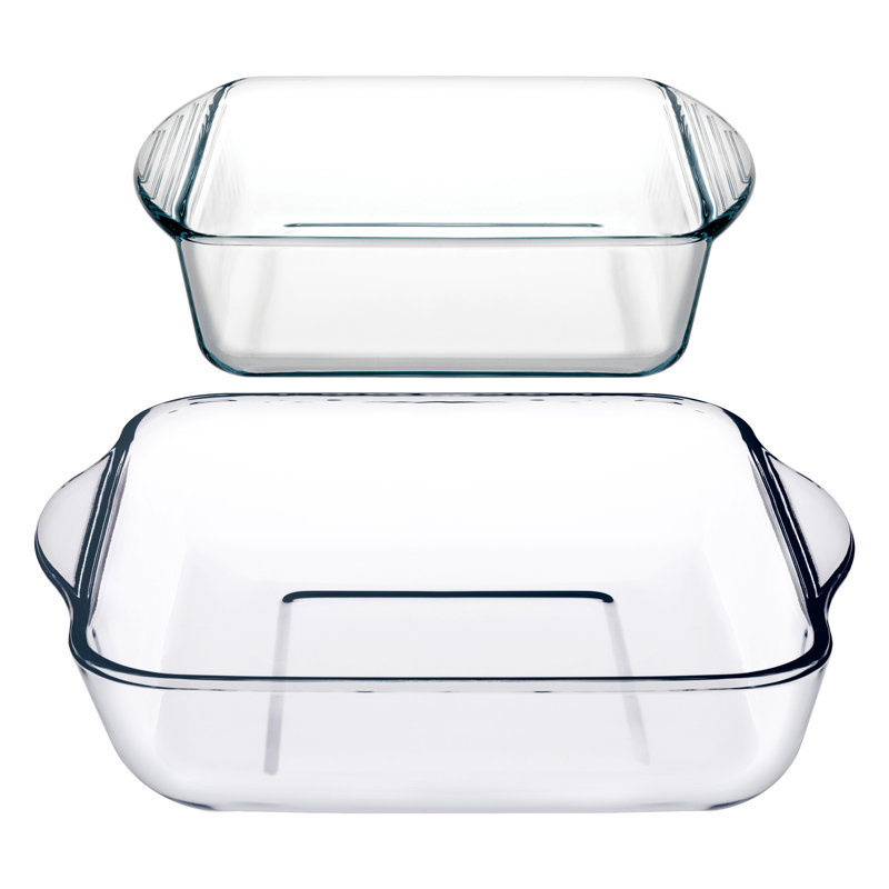 Symple Stuff Hiorulf Square Glass 4 Piece Baker Bakeware Set
