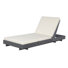 Turan Outdoor Acacia Wood Chaise Lounge Chair With Cushions
