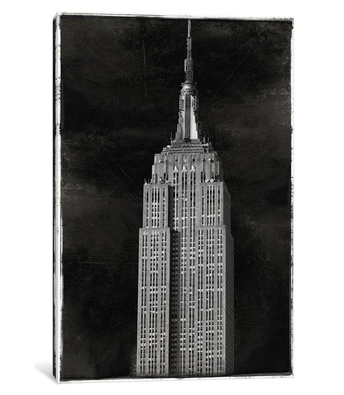 «Empire», impression sur toile, H 26 po x l 18 po x P 1,5 po, Toile encadrée noire, Pas de tapis