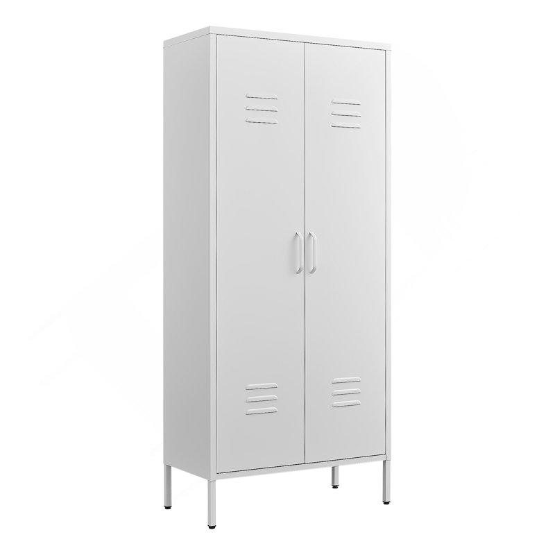 Armoire de rangement avec tablettes réglables pour l'organisation à domicile, Blanc