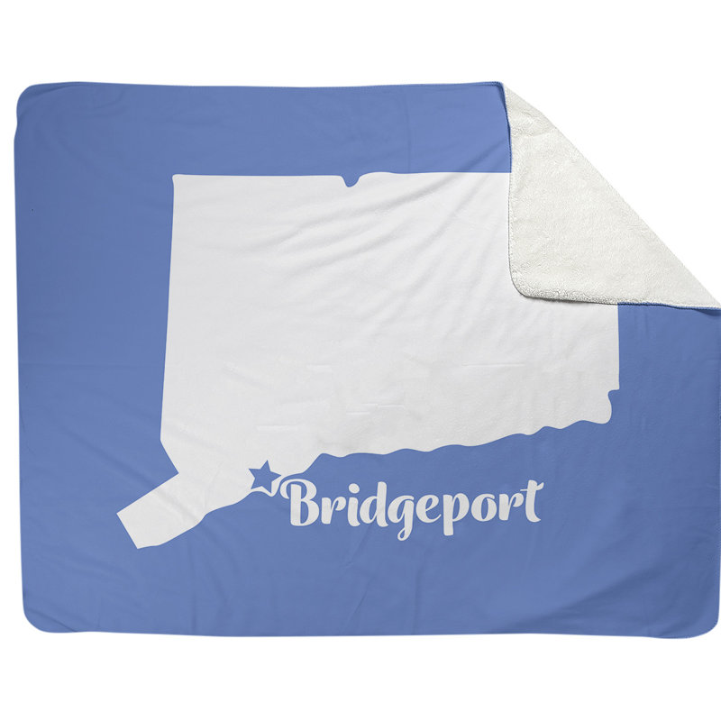 Jeté bridgeport connecticut polaire, l 52,5 po x L 62,5 po, bleu