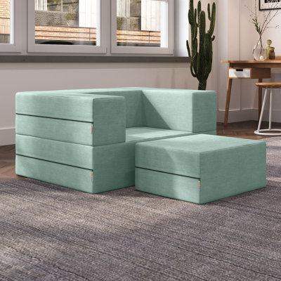 Fauteuil convertible avec lit-repose-pieds et lit simple Shontae