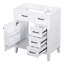 Meuble-lavabo de 30 po - Armoire blanche avec tiroir en bois massif et design autoportant contemporain-1016764206
