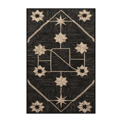 Tapis noir lavable à la machine