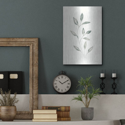 Art mural en métal «Linen Leaves 1» par Yvette St. Amant