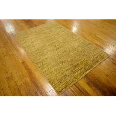 Nash One-of-a-Kind 3'11" X 5'10" New Age Wool Area Rug in Gold