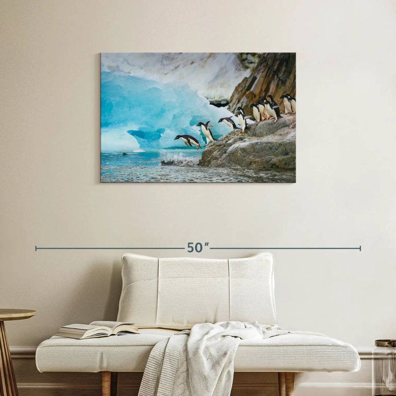 Brampt Diving Penguins, 24" H x 36" W