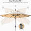 Table ronde à manivelle ronde et inclinable avec parasol beige beige-1720235804-1700140564