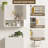 Bathroom Storage Cabinet With Adjustable Shelves, Over The Toilet Organizer For Laundry Room, Kitchen & Living Room, Medicine Cabinet With Wood Doors-533464856