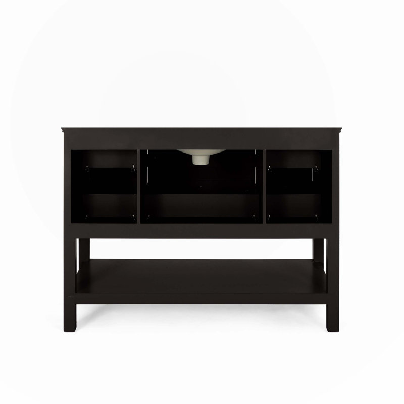Ensemble de meuble-lavabo simple 48,25 po avec plateau Tawasha, Brun