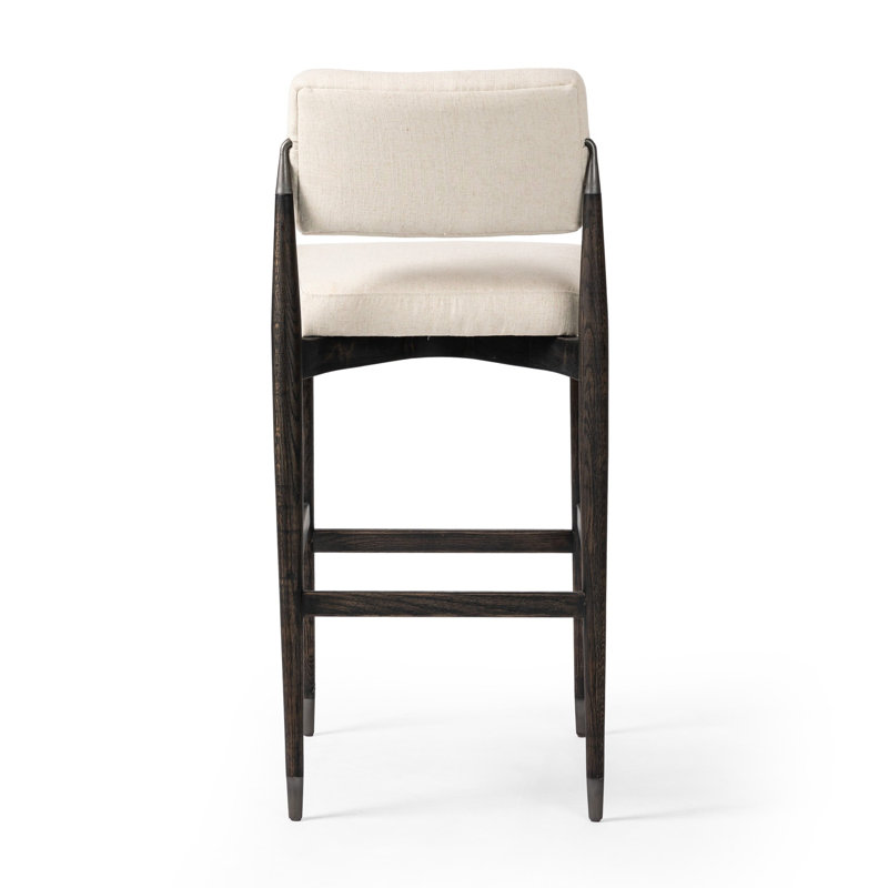 Anton Stool-Havana Brown-Bar, Beige Polyester Blend, Bar Stool (31" Seat Height)