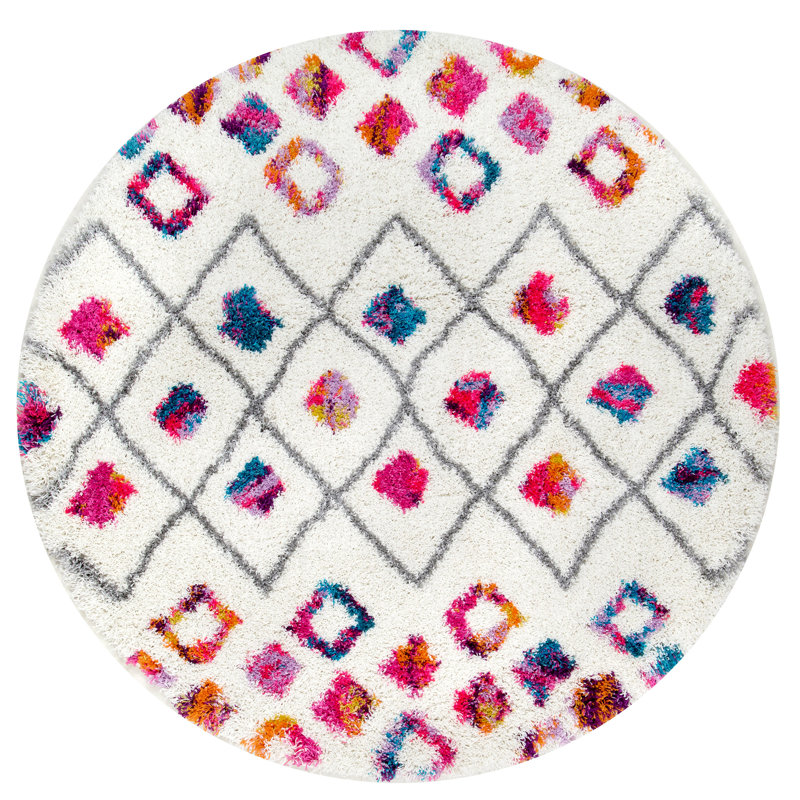 Abramson Moroccan Polypropylene Rug, Round 5'3"