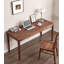 Bureau simple en bois massif avec tiroirs-1806161438