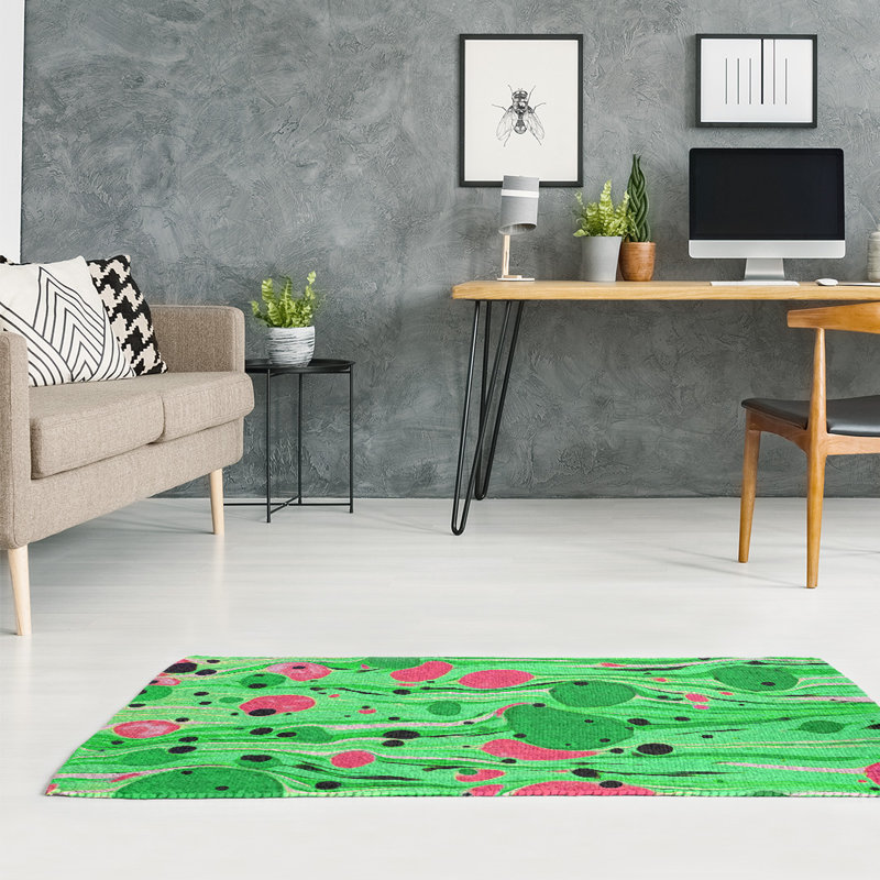 Tapis de zone en poly peinture tourbillons, Rectangle 3 pi x 5 pi