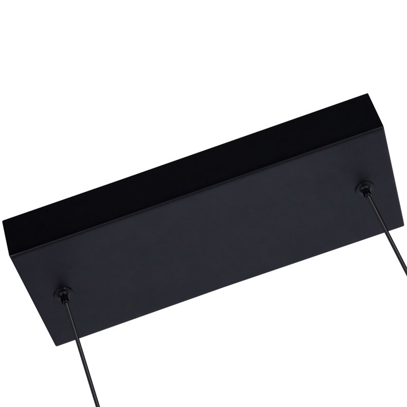 Milano 39-in 6-light Height Adjustable Etl Certified Integrated Led Linear Chandelier, Black