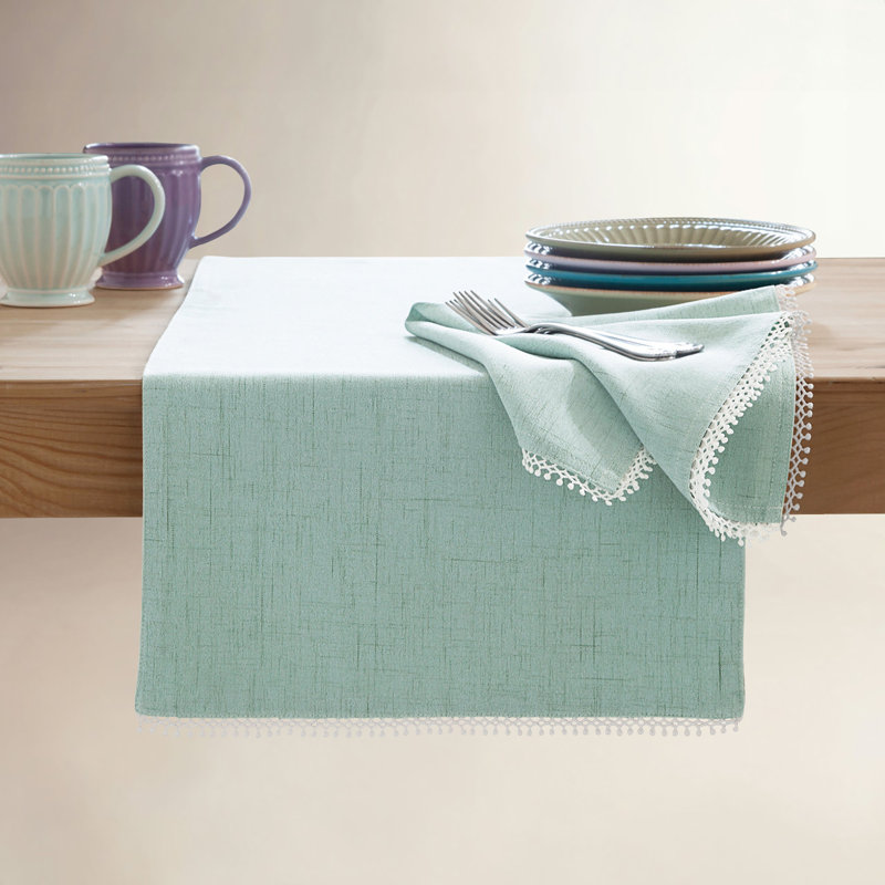 Lenox French Perle Runner, Ice Blue, 90" Rectangle