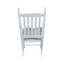Chaise berçante en bois blanc, sans tapis