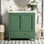 Meuble-lavabo moderne de 30 po avec peinture imperméable et lavabo simple avec 2 portes et un tiroir