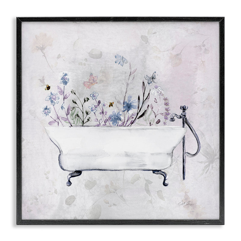 Giclée antique encadrée par Botanicals, design par Stella Chang, Giclée encadrée noir minuit, H 12 po x l 12 po