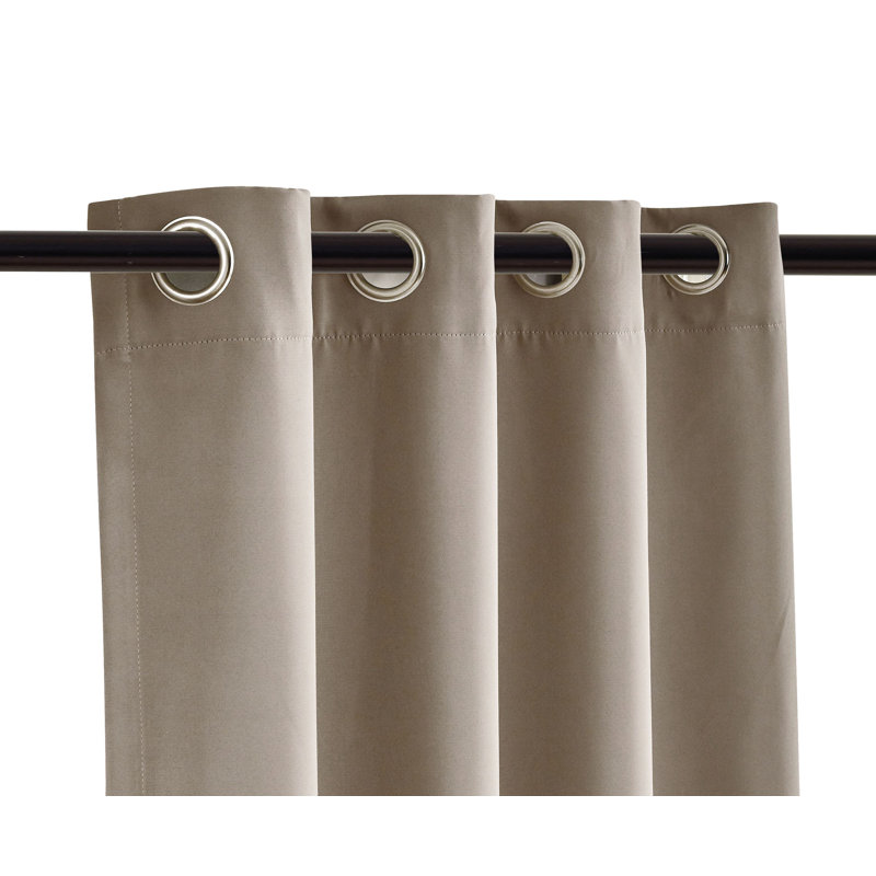 Emillie Blackout Single Curtain Panel, Taupe, 180" W x 108" L