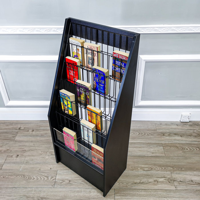 FixtureDisplays Literature Rack Brochure Leaflet Stand 19 Inches Wide x ...