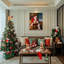 «Santa Claus Dog», art mural sur toile-1437138336