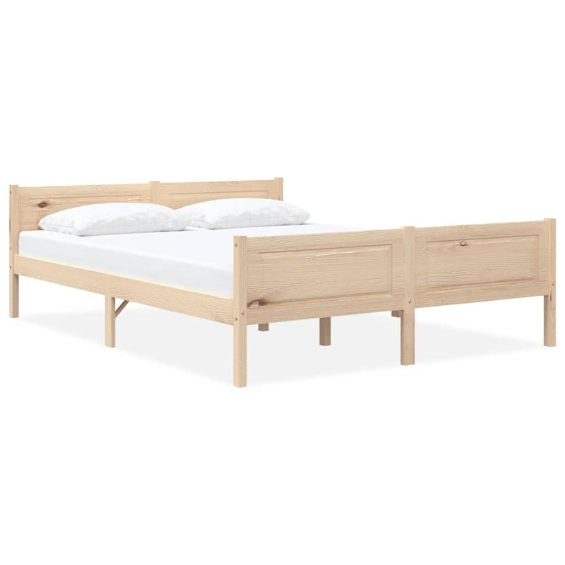 Galilhai Solid Wood Bed, 160 x 200 cm, brown