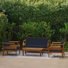 4-Piece 4-Person Solid Acacia Wood Outdoor Seating Group