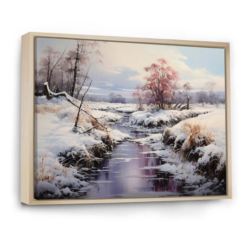 «Winter Reverie Landscape II - Landscape», reproduction sur toile, H 34 po x l 44 po x P 1,5 po, Cadre naturel flottant