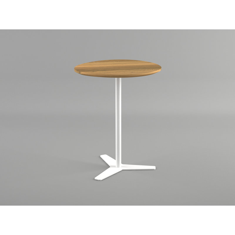 Schaub Pedestal End Table, White