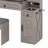 Farmhouse Vanity Makeup Desk With Charging Station, Vanity Desk With Lights Mirror And Drawers-1169188142