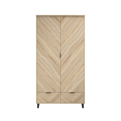 Stockholm 2 Door Manufactured Wood Wardrobe