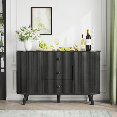 Buffet avec 2 portes coulissantes et 3 tiroirs