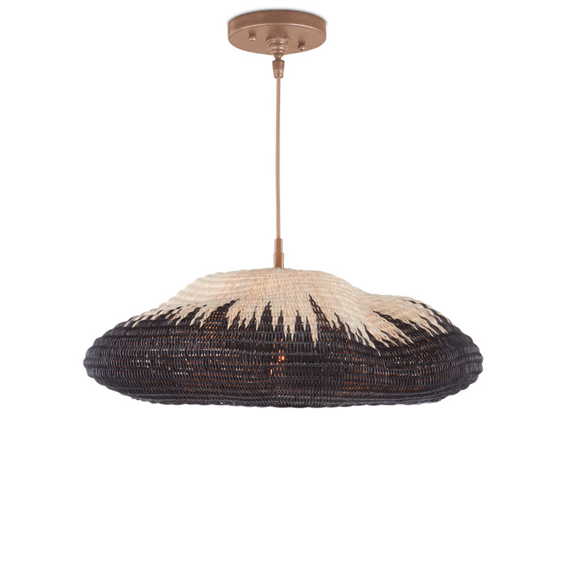 1 - Light Khaki/Black Shaded Pendant