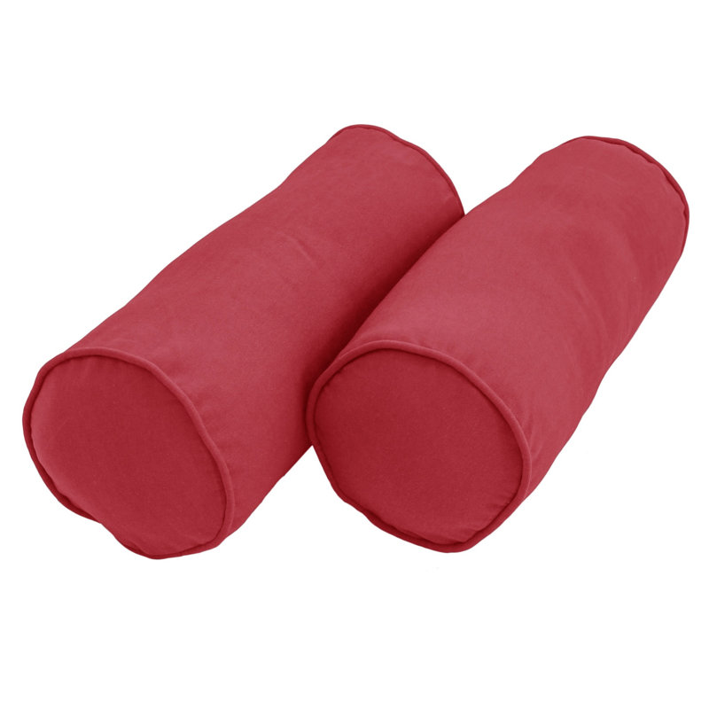  Bolster Cotton Blend Pillow Cover & Insert, Bery Berry