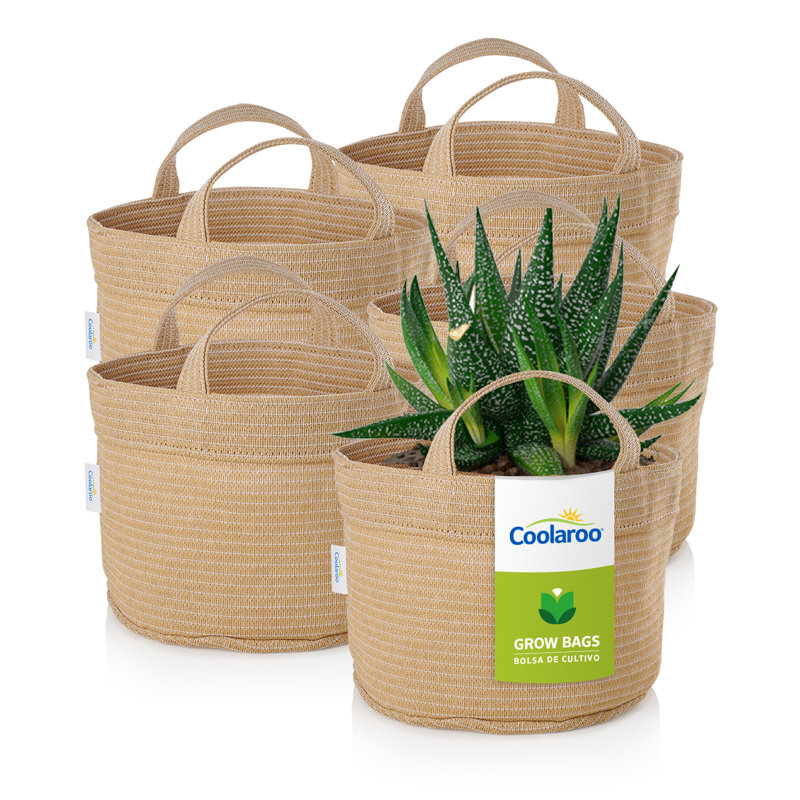 Pot Planter, 7" H x 10.5" W x 10.5" D, Desert Sand, 5