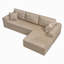 Canapé modulaire 109 po avec méridienne en forme de L et canapé modulaire 109 po.-1686121794