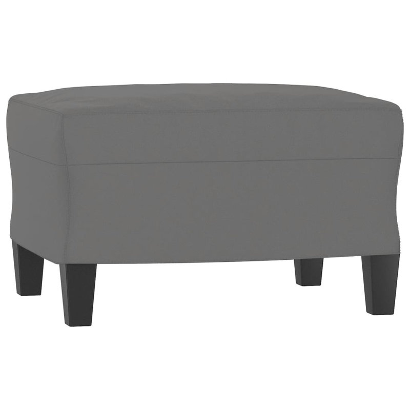 Repose-pieds avec repose-pieds Ashoka, 100 % polyester gris foncé