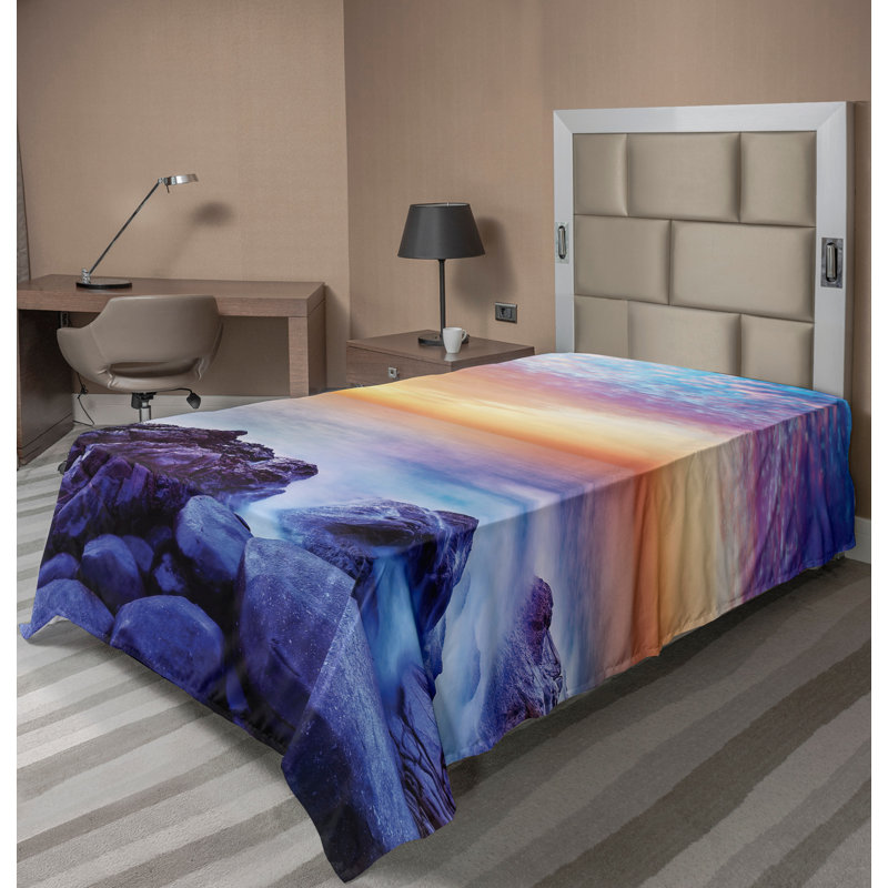 Drap-housse Ambesonne, Drap plat pour lit simple
