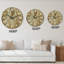 Horloge murale moderne Wavy Luxury Gold Gradients I-205505025