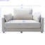 Chaise pliante en lin beige, 3 canapés pour le confort, convertible en chaise longue et matelas pliable moderne, lit relaxant, se transforme en 3 formes
