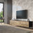 Colima Modern Floating TV Stand for Up to 80" TVs Two-Tone Wall-Mounted Media Console with Storage, Black and Brown Wood Finish-1041263966